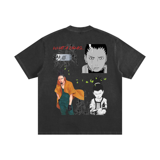 Heavyweight Vintage Washed Frayed T-Shirt-SHIKAMARU