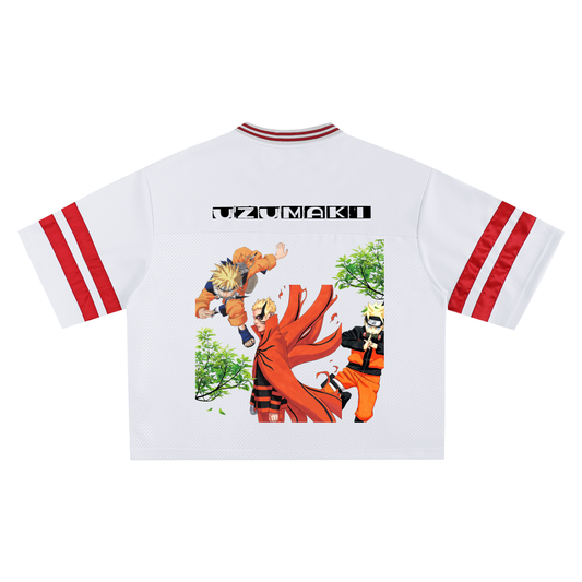 Taped Mesh Boxy T-shirt- NARUTO
