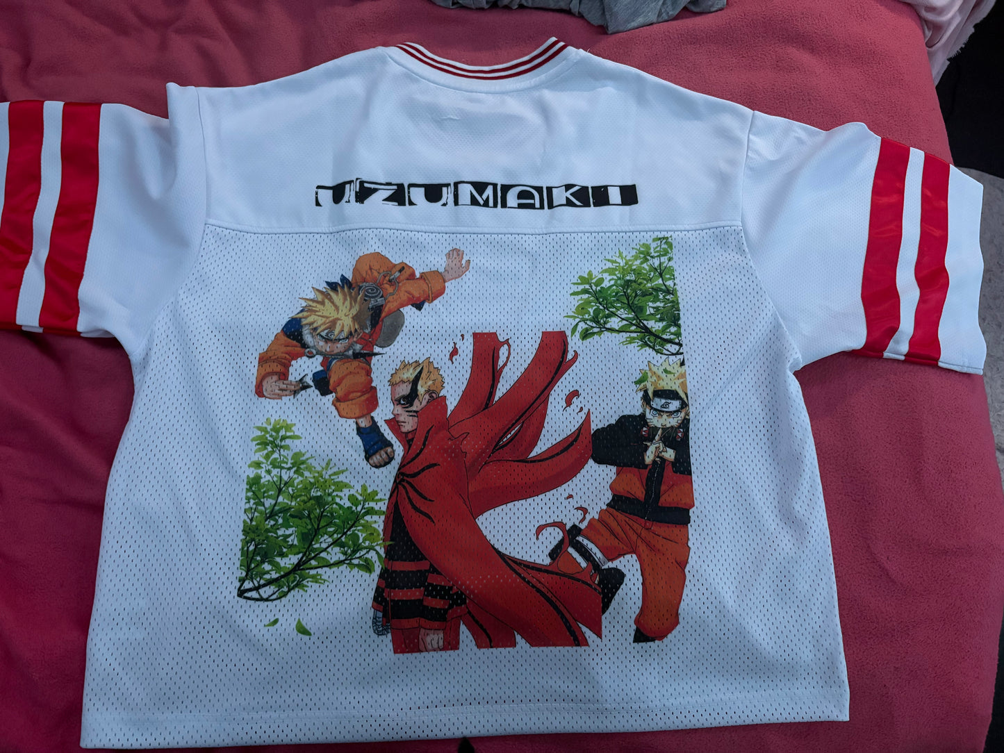 Taped Mesh Boxy T-shirt- NARUTO