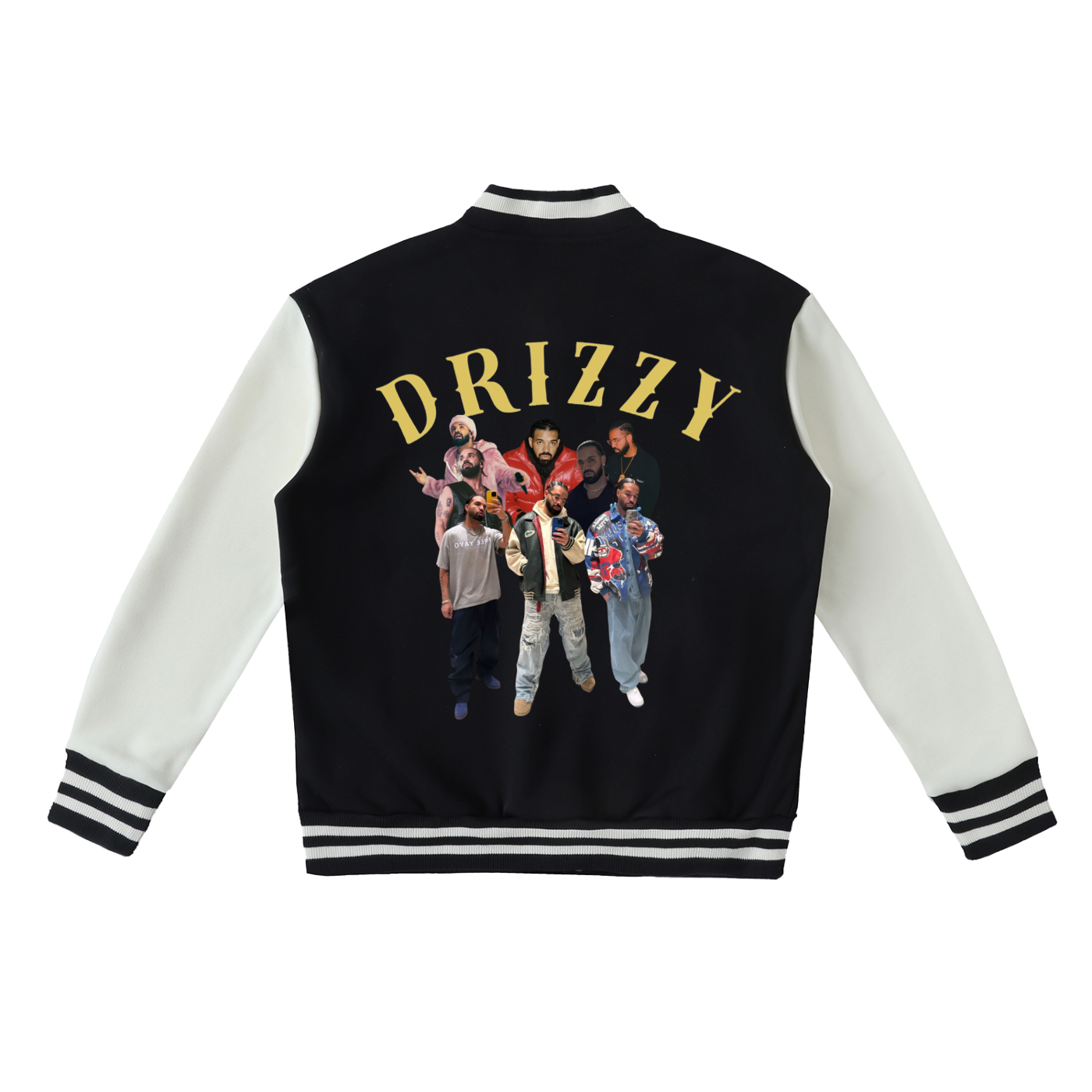 Two-Tone Fleeced Varsity Jacket
