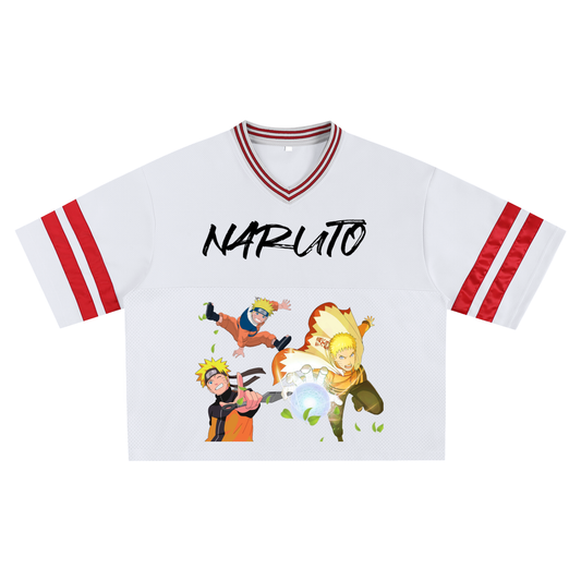 Taped Mesh Boxy T-shirt- NARUTO