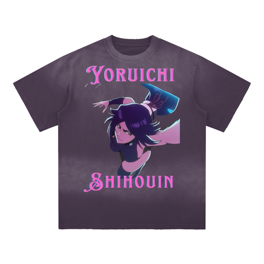 Sun Fade Hand-Frayed Cotton T-Shirt-YORUICHI